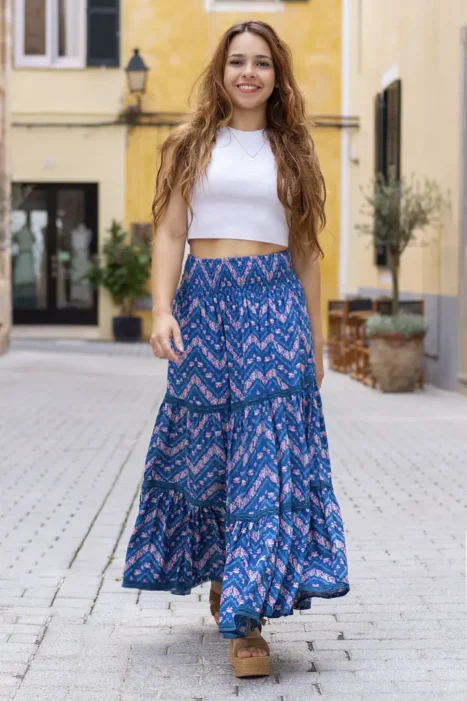 Falda Lizzie blu