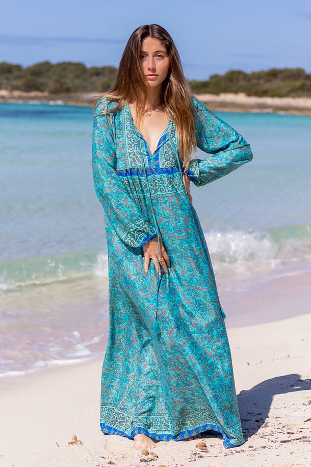 Vestido Marena turquesa