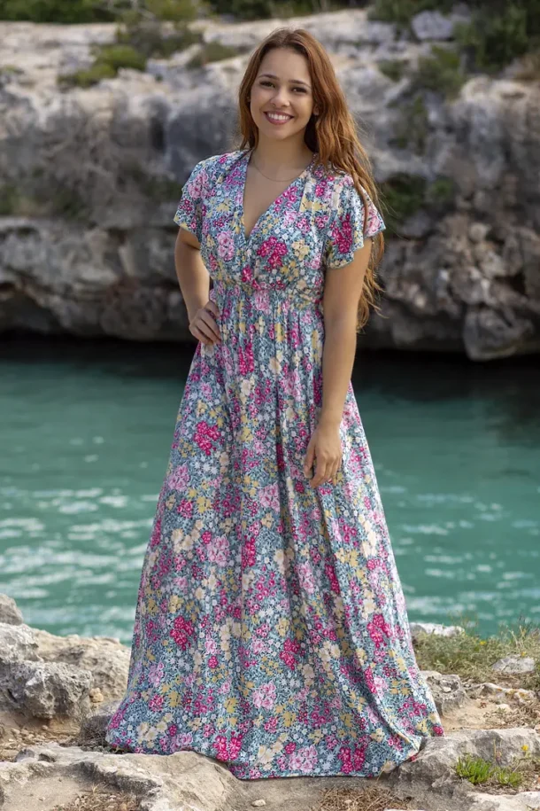 Vestido Lúa flores