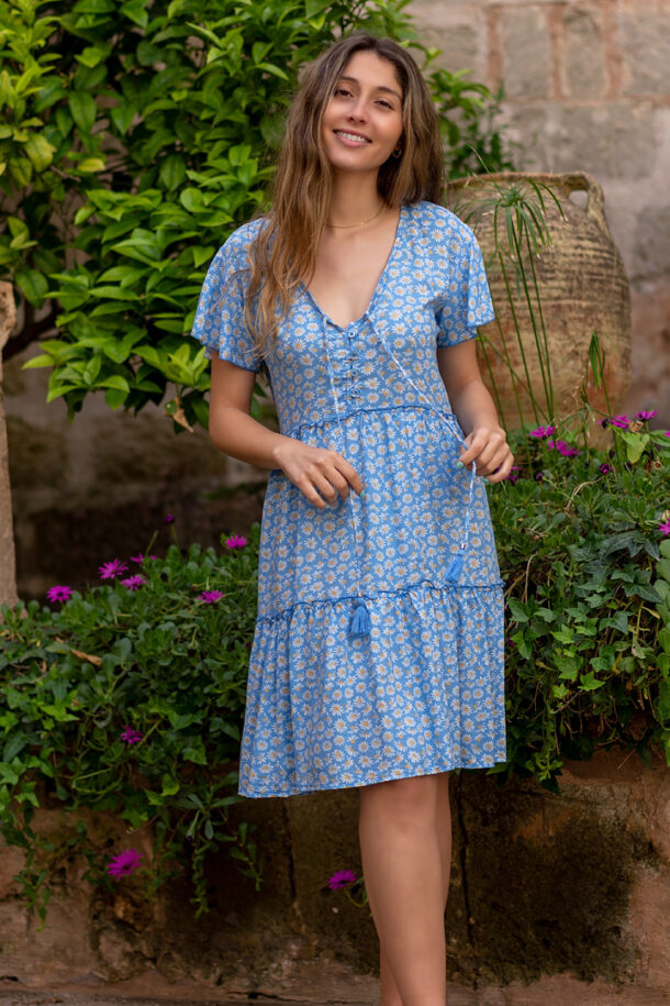 Vestido Antia celeste