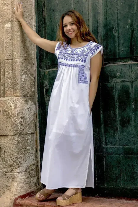 Vestido Aura largo azul