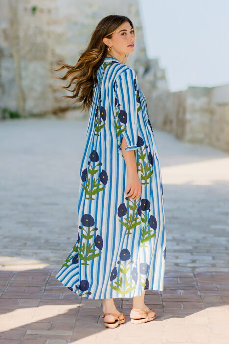 Alternative view of Vestido Mira midi azul